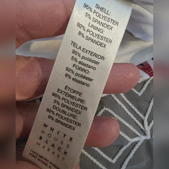 White House Black Market Diamond Pattern Tank Top Size Medium - Picture 4 of 7